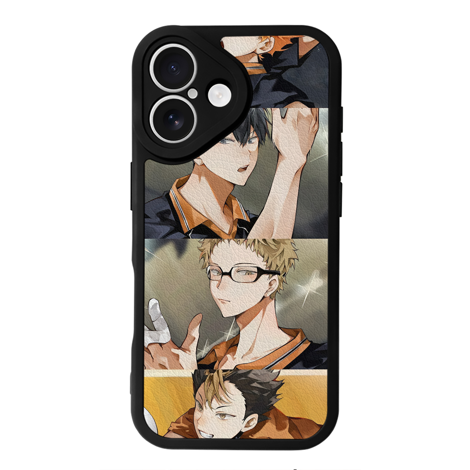 （画像用） ハイキュー!! Haikyu!! 【iPhone 16シリーズ対応】シリコンスマホケース（レザー調） 材質：シリコン